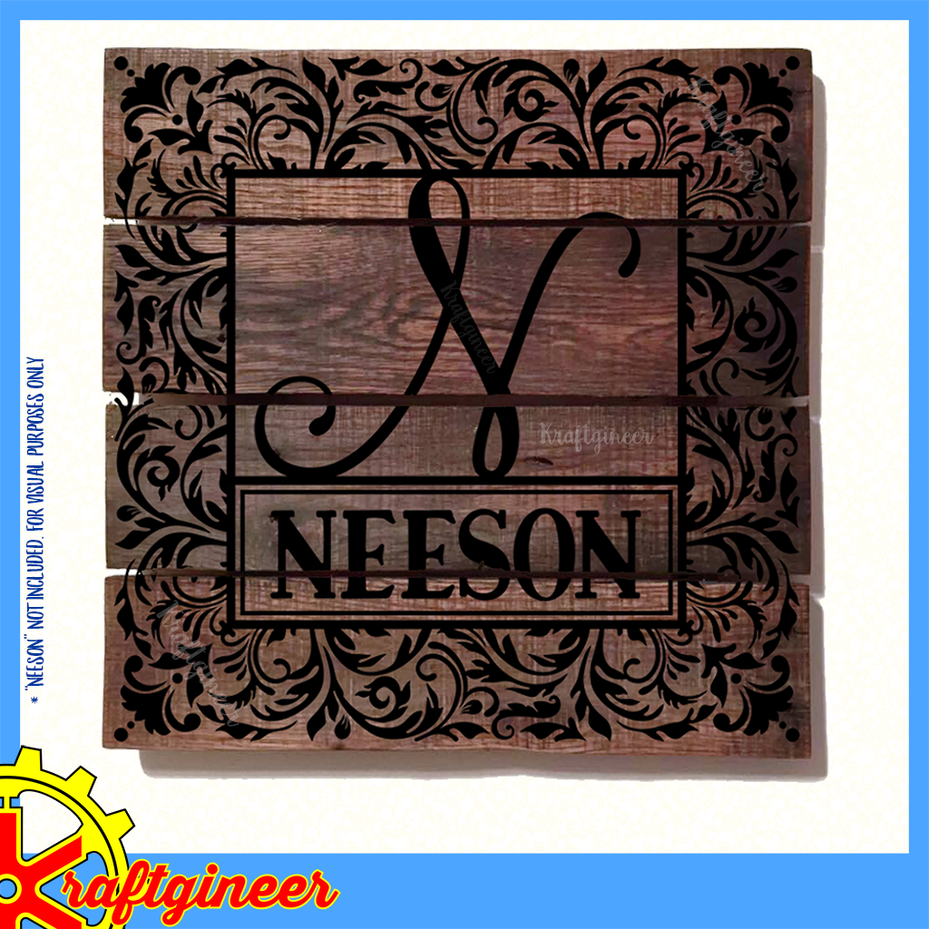 Flourish Alphabet Frame N-Z