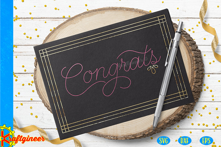 Single Line Congrats Card